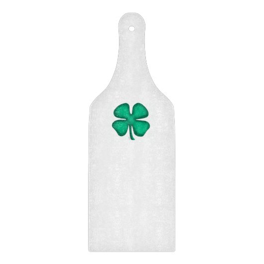 Lucky 4 Leaf Irish Clover peddel snijplank (Voorkant)