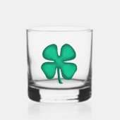 Lucky 4 Leaf Irish Clover rocks glas (Voorkant)