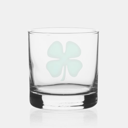 Lucky 4 Leaf Irish Clover rocks glas (Achterkant)