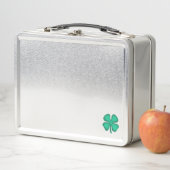 Lucky 4 Leaf Irish Clover roestvrij stl lunchbox (In situ)