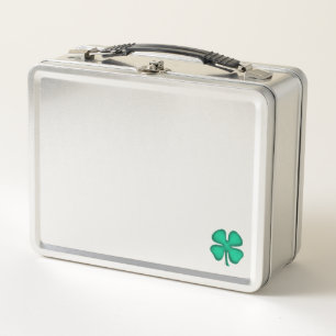 Lucky 4 Leaf Irish Clover roestvrij stl lunchbox