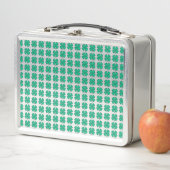 Lucky 4 Leaf Irish Clover roestvrij stl lunchbox (In situ)