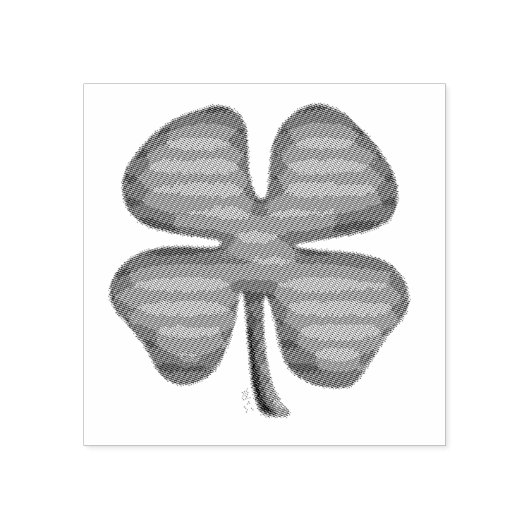 Lucky 4 Leaf Irish Clover rubberzegel Rubberstempel (Afrduk)