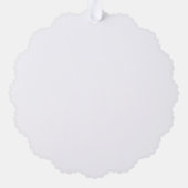 Lucky 4 Leaf Irish Clover scalloped paper ornament Kaart (Achterkant)