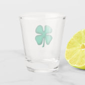 Lucky 4 Leaf Irish Clover shot glas (Achterkant)