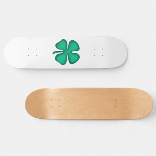 Lucky 4 Leaf Irish Clover-skateboard Persoonlijk Skateboard (Horizontaal)