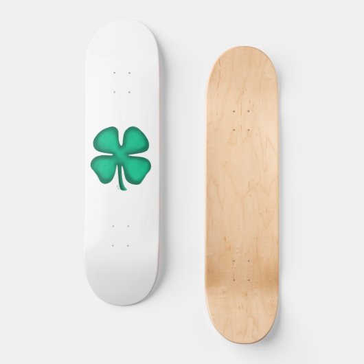 Lucky 4 Leaf Irish Clover-skateboard Persoonlijk Skateboard (Voorkant)