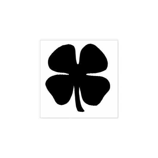 Lucky 4 Leaf Irish Clover sm rubber stempel w hand (Afrduk)