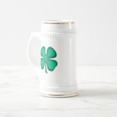Lucky 4 Leaf Irish Clover stein Bierpul (Voorkant links)