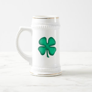 Lucky 4 Leaf Irish Clover stein Bierpul