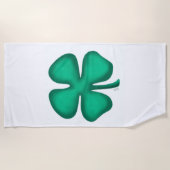 Lucky 4 Leaf Irish Clover strandlaken (Voorkant)