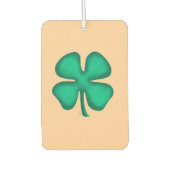 Lucky 4 Leaf Irish Clover tan car air freshener Luchtverfrisser (Voorkant)