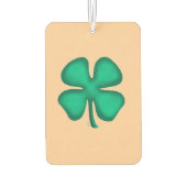 Lucky 4 Leaf Irish Clover tan car air freshener Luchtverfrisser (Achterkant)