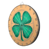 Lucky 4 Leaf Irish Clover tan dartboard Dartbord (Voorkant Rechts)