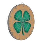 Lucky 4 Leaf Irish Clover tan dartboard Dartbord (Voorkant Links)