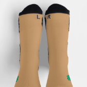 Lucky 4 Leaf Irish Clover tan performance sokken (Top)