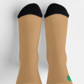 Lucky 4 Leaf Irish Clover tan premium sokken (Top)