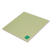 Lucky 4 Leaf Irish Clover tiny lt green large tile Tegeltje (Zijkant)