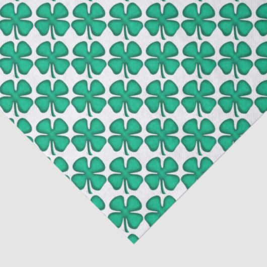 Lucky 4 Leaf Irish Clover-tissuepapier Tissuepapier (Detail)