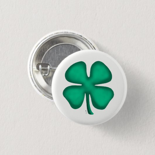 Lucky 4 Leaf Irish Clover-toets Ronde Button 3,2 Cm (Voorkant /achterkant)