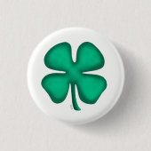 Lucky 4 Leaf Irish Clover-toets Ronde Button 3,2 Cm (Voorkant)