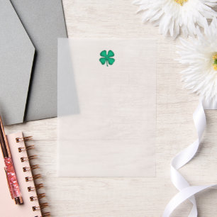 Lucky 4 Leaf Irish Clover vellum papieren Uitnodigingen