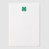 Lucky 4 Leaf Irish Clover vellum papieren Uitnodigingen (Voorkant)