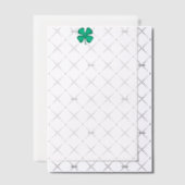 Lucky 4 Leaf Irish Clover vellum papieren Uitnodigingen (Offset (Uitnodiging))