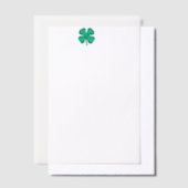 Lucky 4 Leaf Irish Clover vellum papieren Uitnodigingen (Offset)