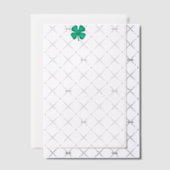 Lucky 4 Leaf Irish Clover vellum papieren Vellum Uitnodigingen (Offset (Uitnodiging))