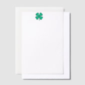 Lucky 4 Leaf Irish Clover vellum papieren Vellum Uitnodigingen (Offset)