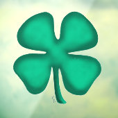 Lucky 4 Leaf Irish Clover venster cling back stick Raamsticker (Vel 3)
