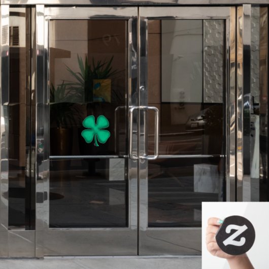 Lucky 4 Leaf Irish Clover venster cling voorkant s Raamsticker (Kantoordeur)