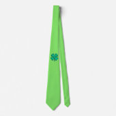 Lucky 4 Leaf Irish Clover very green necktie Stropdas (Voorkant)