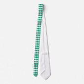 Lucky 4 Leaf Irish Clover white necktie Stropdas (Achterkant)