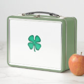 Lucky 4 Leaf Irish Clover wit n groen lunchbox (In situ)