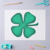 Lucky 4 Leaf Irish Clover wit tissuepapier (Craft)