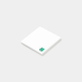 Lucky 4 Leaf Irish Clover witte notitie pads Post-it® Notes (Schuin)