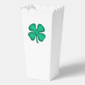 Lucky 4 Leaf Irish Clover witte popcorn dozen Bedankdoosjes (Voorkant)