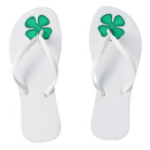 Lucky 4 Leaf Irish Clover witte teenslippers (Voetbed)