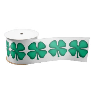 Lucky 4 Leaf Irish Cover ribbon spool Satijnen Lint