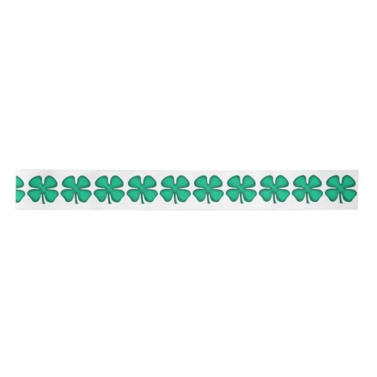Lucky 4 Leaf Irish Cover ribbon spool Satijnen Lint (Voorkant)