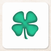 Lucky 4 Leaf Irish Cover White paper onderzetters (Voorkant)