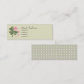 Lucky 4 Leaf Love Clover Skinny Card Mini Visitekaartje (Voorkant / Achterkant)
