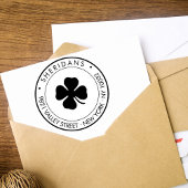 Lucky 4Leaf Clover Family Return-adres Rubberstempel