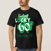 Lucky 60th Year Irish St Patrick's Day T-shirt (Voorkant)