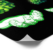 Lucky 67 Clover Nummer Funny Groene Shamrock St. P Poster (Hoek)