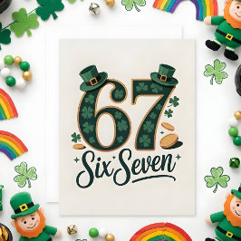 Lucky 67 St. Patrick's Day kinderkaart Feestdagenkaart