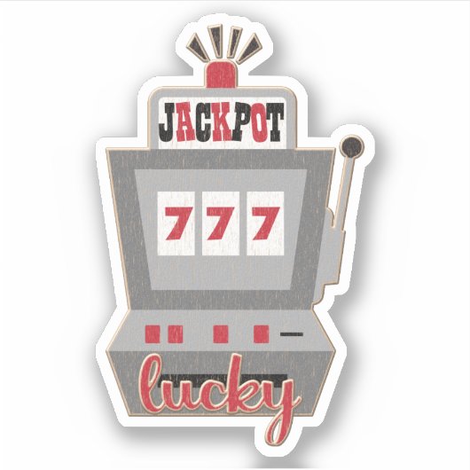 Lucky 777 Slot Machine Contour Sticker (Voorkant)
