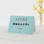 Lucky 7 kaart (Gele Bloem)